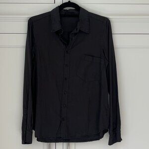 CP Shades Black Linen Button Down Shirt